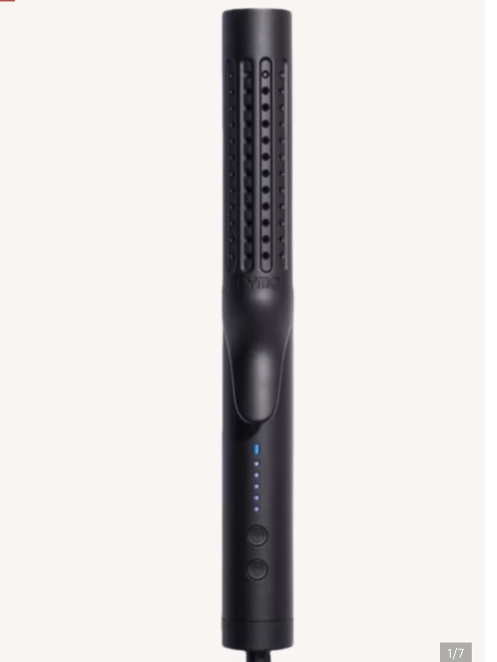 Black Hair Straightening Brush - Sleek Heated Styling Tool